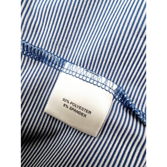 Peter Millar Shirt Mens Large Blue Summer Comfort Polo Golf Short Sleeve Stripe - Picture 12 of 14